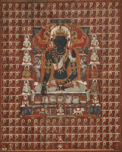 Buda Akshobhya y la asamblea oriental del Mandala Sarvadurgatiparishodhana de Unbekannt Unbekannt